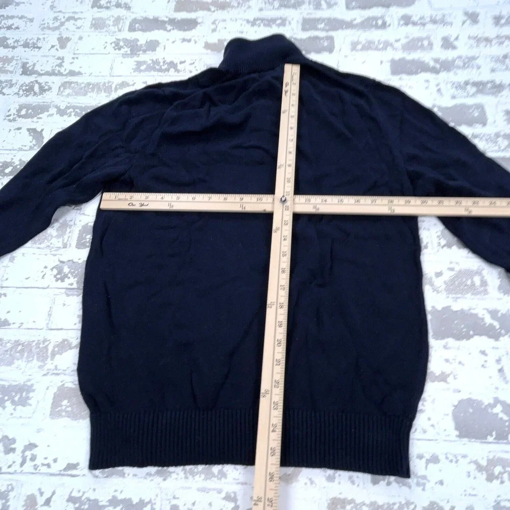 Banana Republic Sweater Men Medium‎ Navy Blue Henley Knit Pullover Heavy Sailor